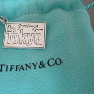 New-Tiffany & Co. Sterling Silver Blue Enamel Greetings FromTOKYO Postcard Charm